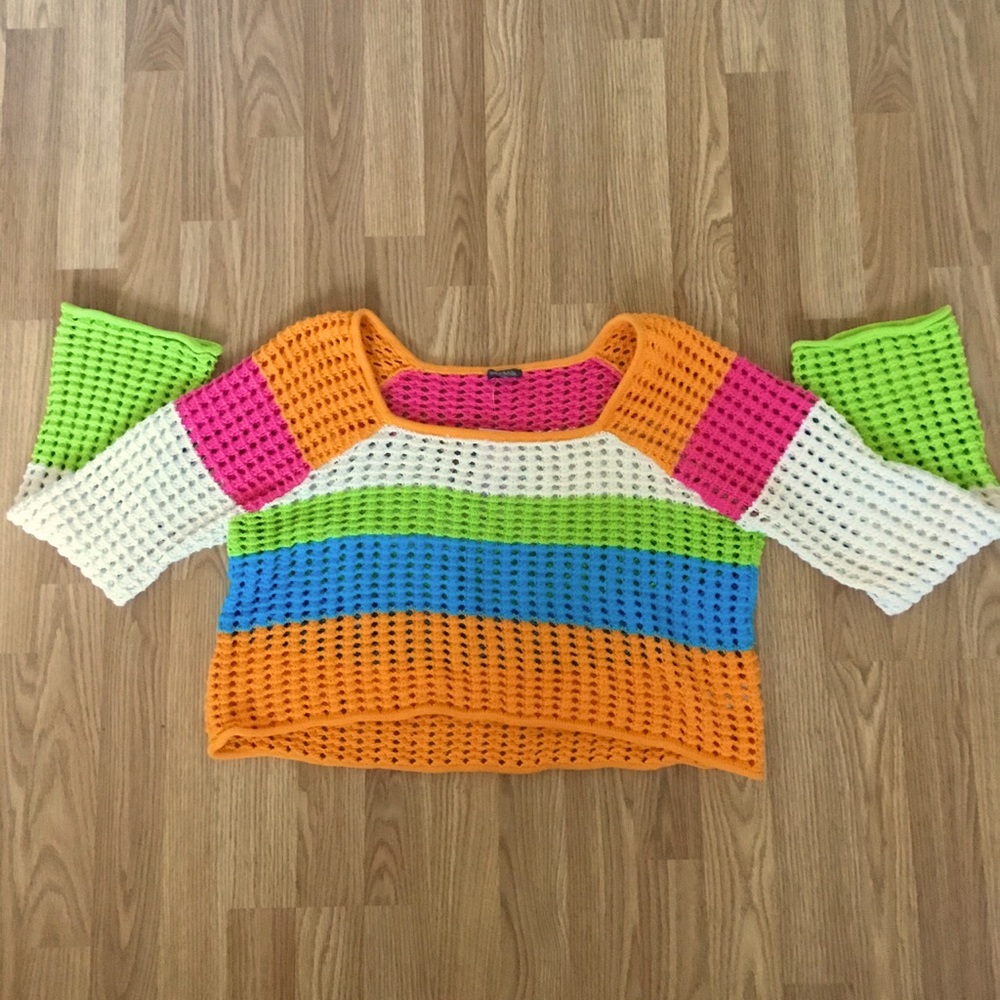 Wild Fable Crochet Pullover Sweater - Size XL